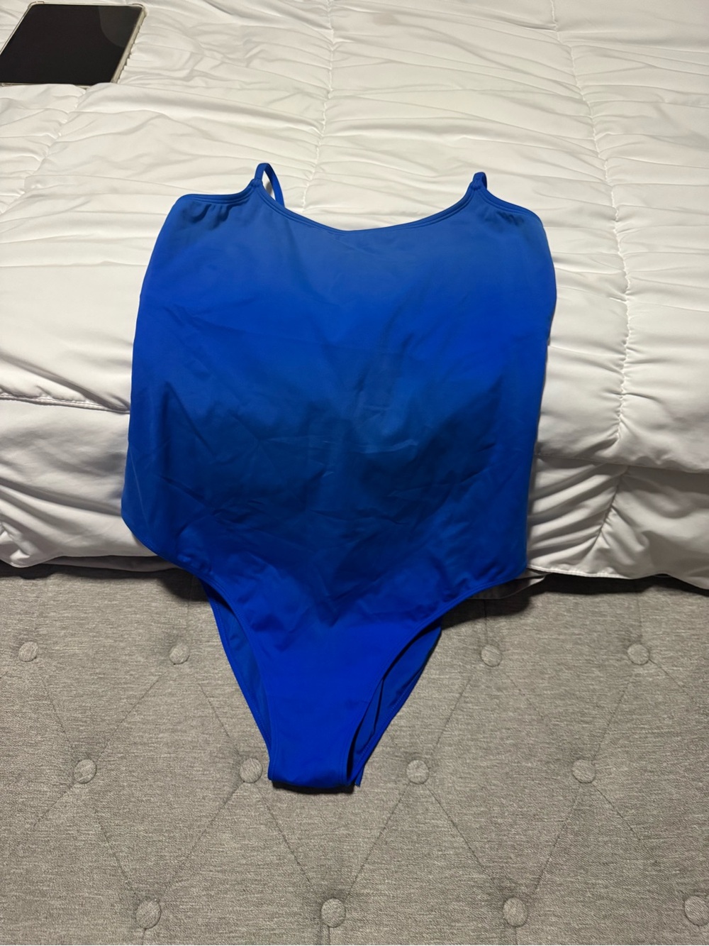 Classic Solid Blue Women’s body cinching One-Piece Swimsuit
